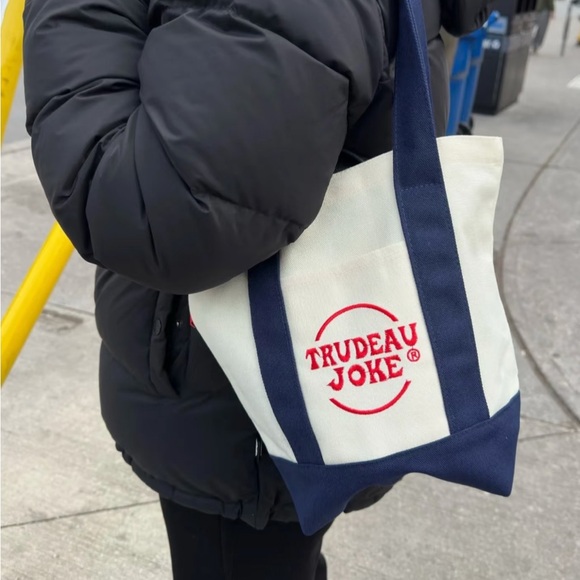 Trudeau Joke - NOT Trader Joe canvas tote bag😂 - Picture 5 of 8